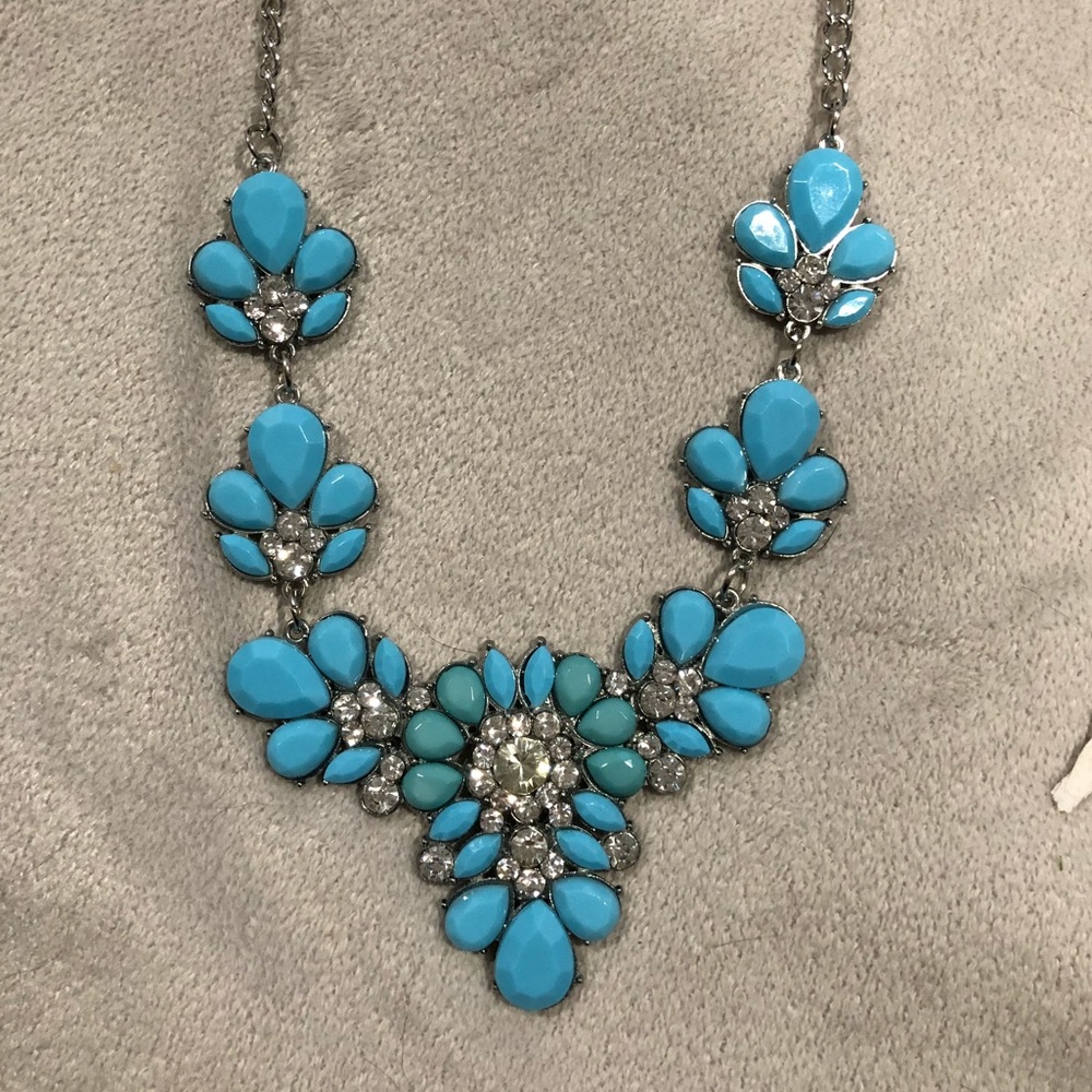 Blue statement necklace